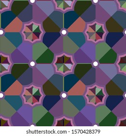 Seamless geometric ornamental vector pattern. Abstract background