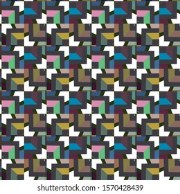 Seamless geometric ornamental vector pattern. Abstract background