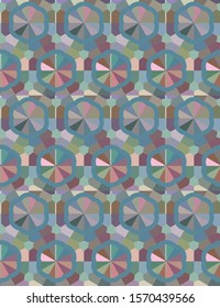 Seamless geometric ornamental vector pattern. Abstract background
