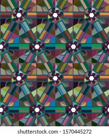 Seamless geometric ornamental vector pattern. Abstract background