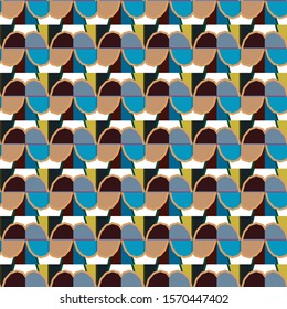 Seamless geometric ornamental vector pattern. Abstract background