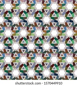 Seamless geometric ornamental vector pattern. Abstract background