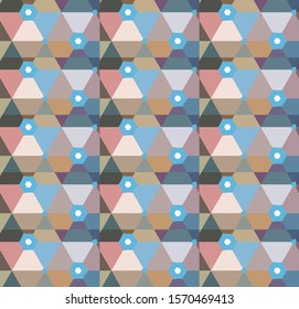 Seamless geometric ornamental vector pattern. Abstract background