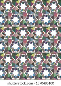 Seamless geometric ornamental vector pattern. Abstract background