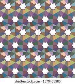 Seamless geometric ornamental vector pattern. Abstract background