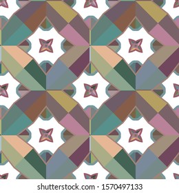 Seamless geometric ornamental vector pattern. Abstract background