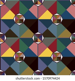 Seamless geometric ornamental vector pattern. Abstract background