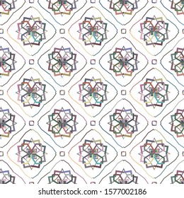 Seamless geometric ornamental vector pattern. Abstract background