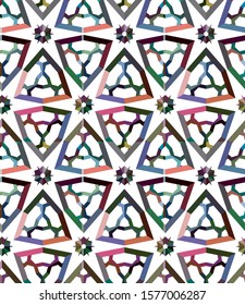 Seamless geometric ornamental vector pattern. Abstract background