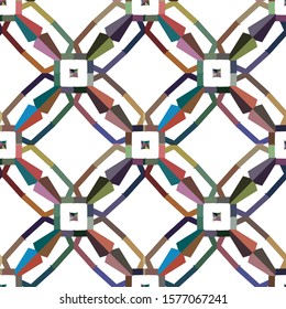 Seamless geometric ornamental vector pattern. Abstract background