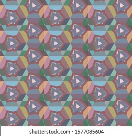 Seamless geometric ornamental vector pattern. Abstract background