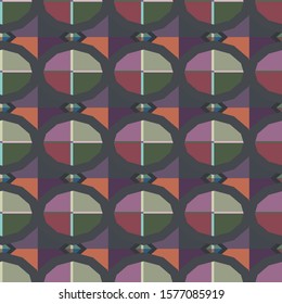 Seamless geometric ornamental vector pattern. Abstract background