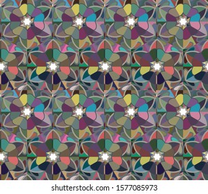 Seamless geometric ornamental vector pattern. Abstract background