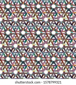 Seamless geometric ornamental vector pattern. Abstract background
