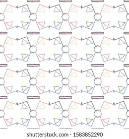 Seamless geometric ornamental vector pattern. Abstract background