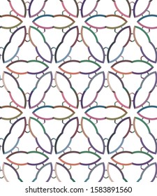 Seamless geometric ornamental vector pattern. Abstract background