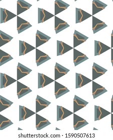 Seamless geometric ornamental vector pattern. Abstract background