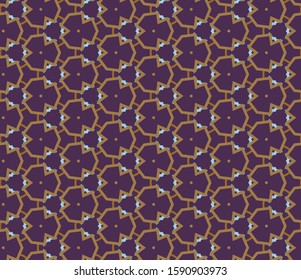 Seamless geometric ornamental vector pattern. Abstract background