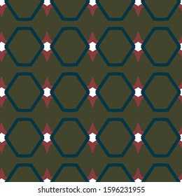 Seamless geometric ornamental vector pattern. Abstract background