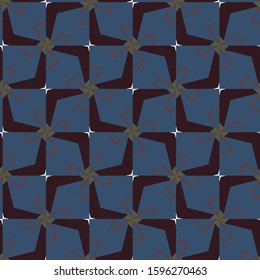 Seamless geometric ornamental vector pattern. Abstract background