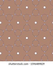 Seamless geometric ornamental vector pattern. Abstract background
