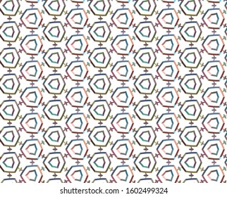Seamless geometric ornamental vector pattern. Abstract background