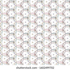 Seamless geometric ornamental vector pattern. Abstract background