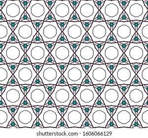 Seamless geometric ornamental vector pattern. Abstract background