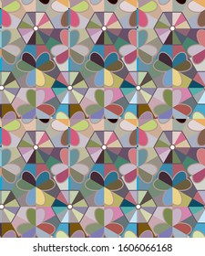 Seamless geometric ornamental vector pattern. Abstract background
