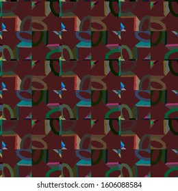 Seamless geometric ornamental vector pattern. Abstract background