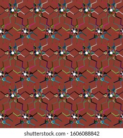 Seamless geometric ornamental vector pattern. Abstract background