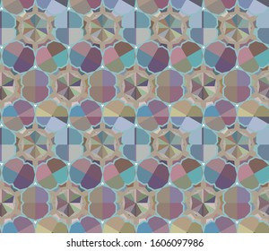 Seamless geometric ornamental vector pattern. Abstract background