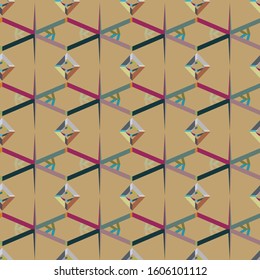 Seamless geometric ornamental vector pattern. Abstract background