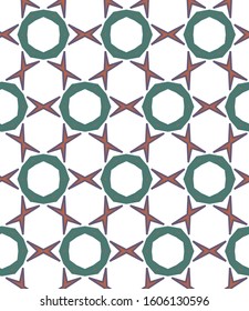Seamless geometric ornamental vector pattern. Abstract background