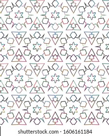 Seamless geometric ornamental vector pattern. Abstract background
