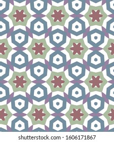 Seamless geometric ornamental vector pattern. Abstract background
