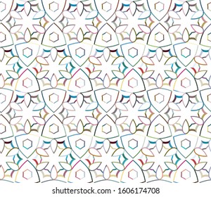 Seamless geometric ornamental vector pattern. Abstract background