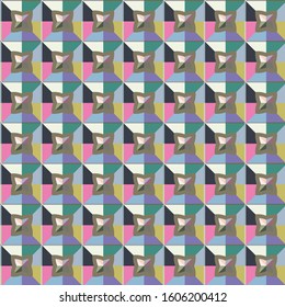 Seamless geometric ornamental vector pattern. Abstract background