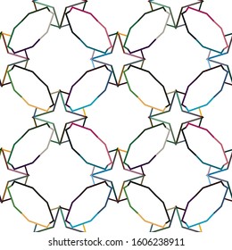 Seamless geometric ornamental vector pattern. Abstract background
