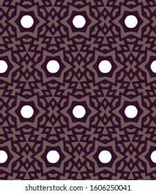 Seamless geometric ornamental vector pattern. Abstract background