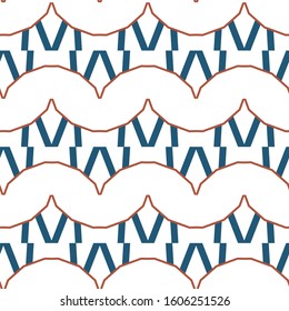 Seamless geometric ornamental vector pattern. Abstract background