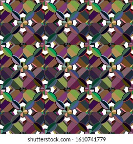 Seamless geometric ornamental vector pattern. Abstract background
