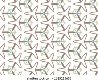 Seamless geometric ornamental vector pattern. Abstract background