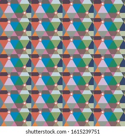 Seamless geometric ornamental vector pattern. Abstract background