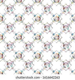 Seamless geometric ornamental vector pattern. Abstract background