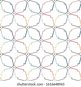 Seamless geometric ornamental vector pattern. Abstract background