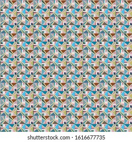 Seamless geometric ornamental vector pattern. Abstract background