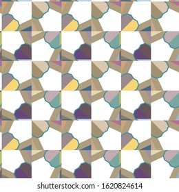 Seamless geometric ornamental vector pattern. Abstract background