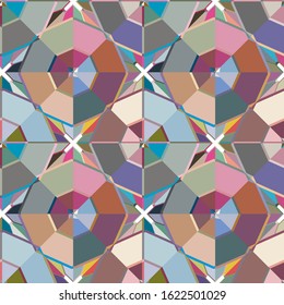 Seamless geometric ornamental vector pattern. Abstract background