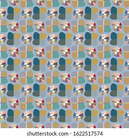 Seamless geometric ornamental vector pattern. Abstract background